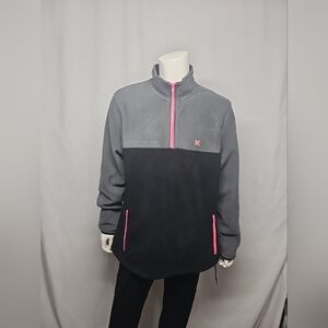 Hurley Gray and Black Sweatshirt with Pink Accents